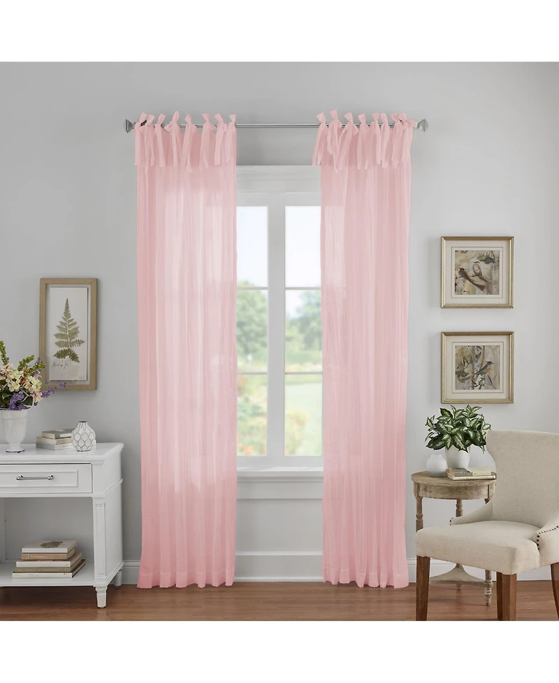 Elrene Home Fashions Jolie Semi Sheer Tab Top Window Curtain