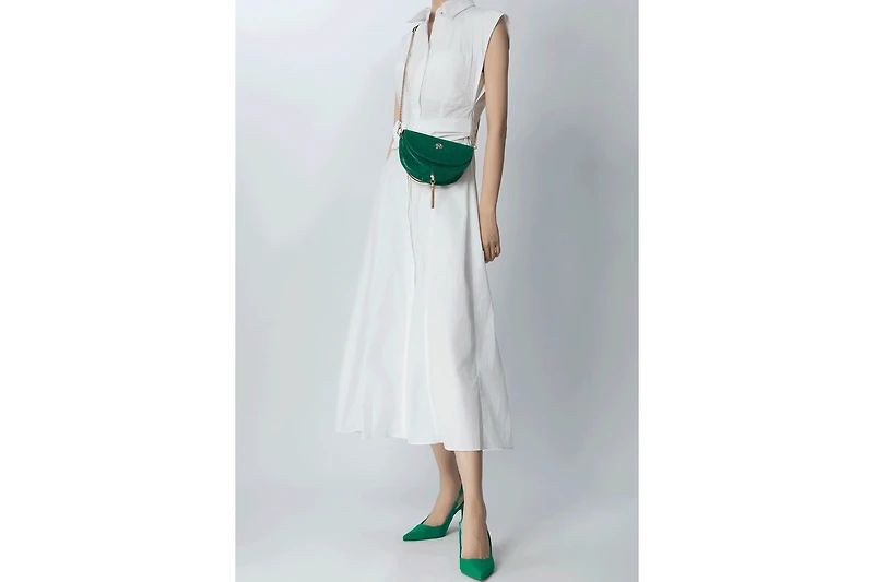 Small Crossbody Leather Classic Handbag Victoria Hyde Half-moon