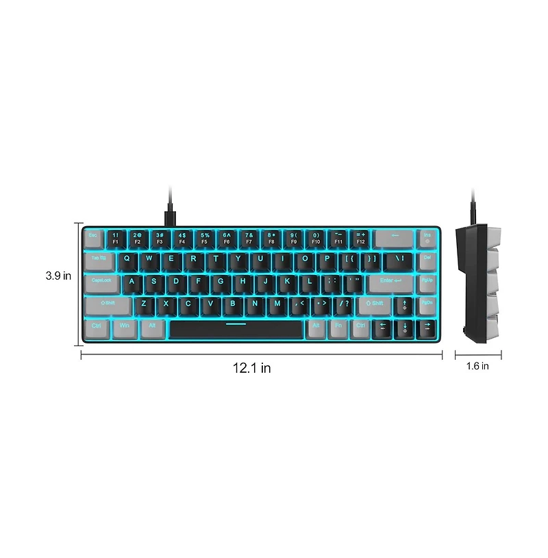 risokeys Portable 60% Mechanical Gaming Keyboard