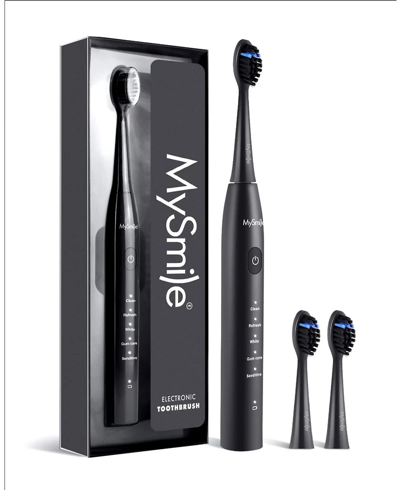 MySmile DY156 Sonic Electric Toothbrush for Adults, Rechargeable Battery Portable with 3 Brush Heads, 2 Mins 5 Modes Smart Timer, 45000VPM,
