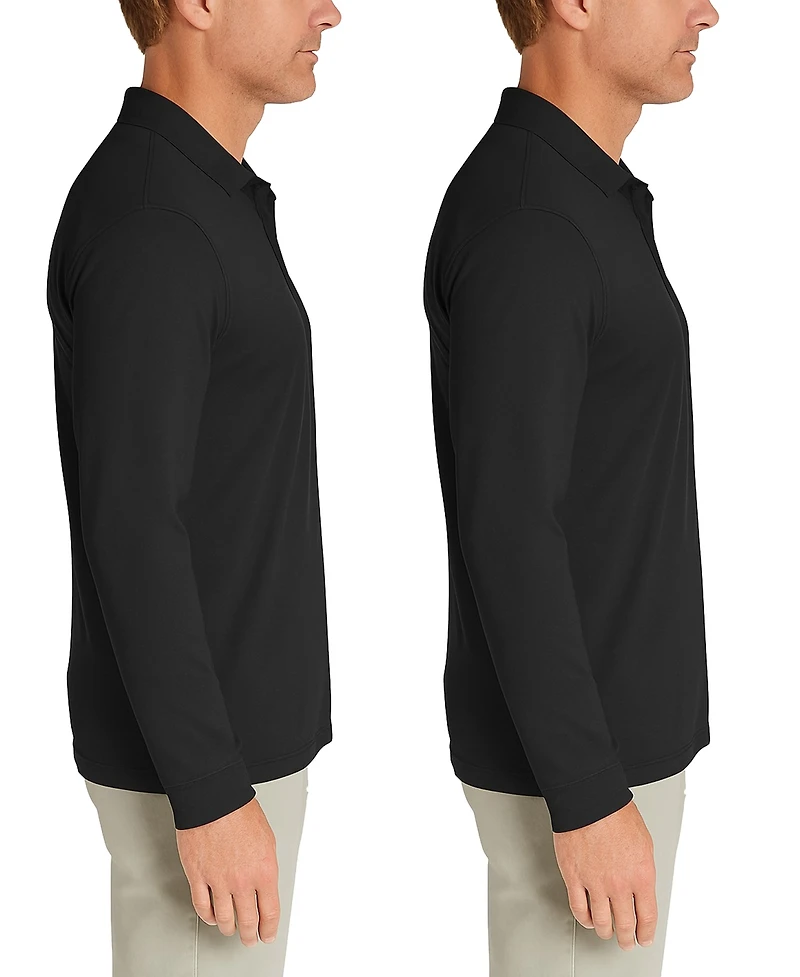 Galaxy By Harvic Men's 2-Pack Jump Start Modern Fit Polo Shirt