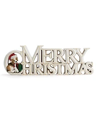 Napco 14.5" Merry Christmas Sign with Dog