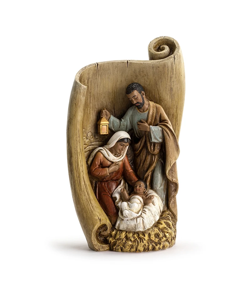 Napco 9.75" African American Holy Family with Scroll