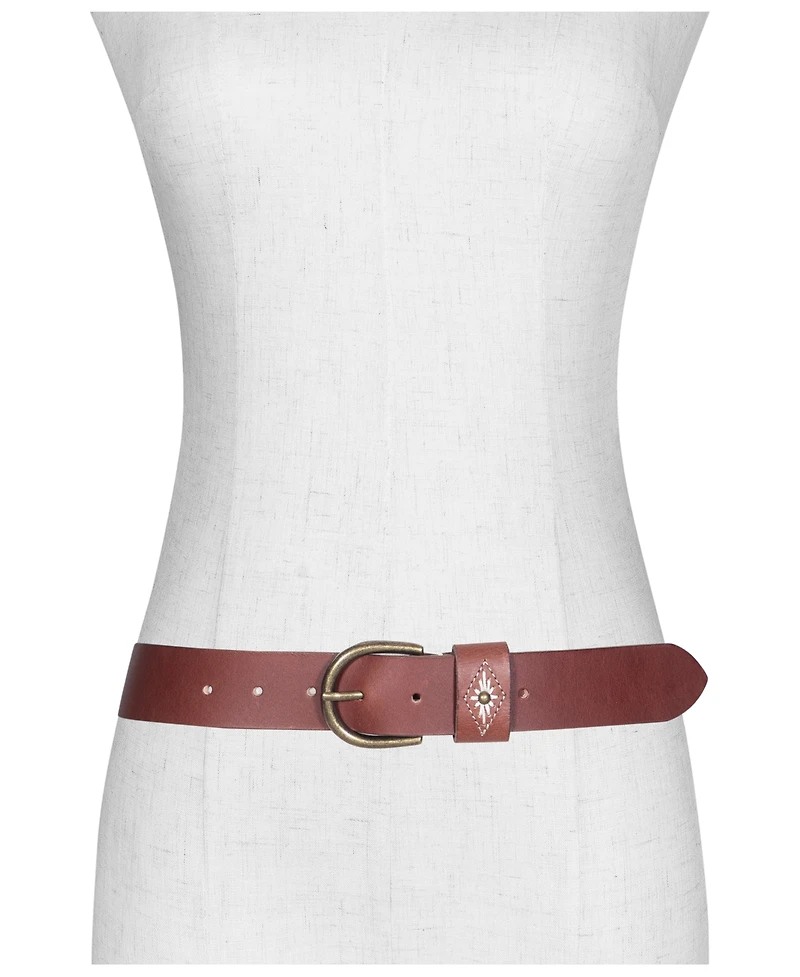 Frye Women's Embroidery On Loop Belt