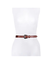 Frye Women's Novelty Buckle Tooling Belt