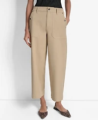 Dkny Women's Crew High-Rise Wide-Leg Pants