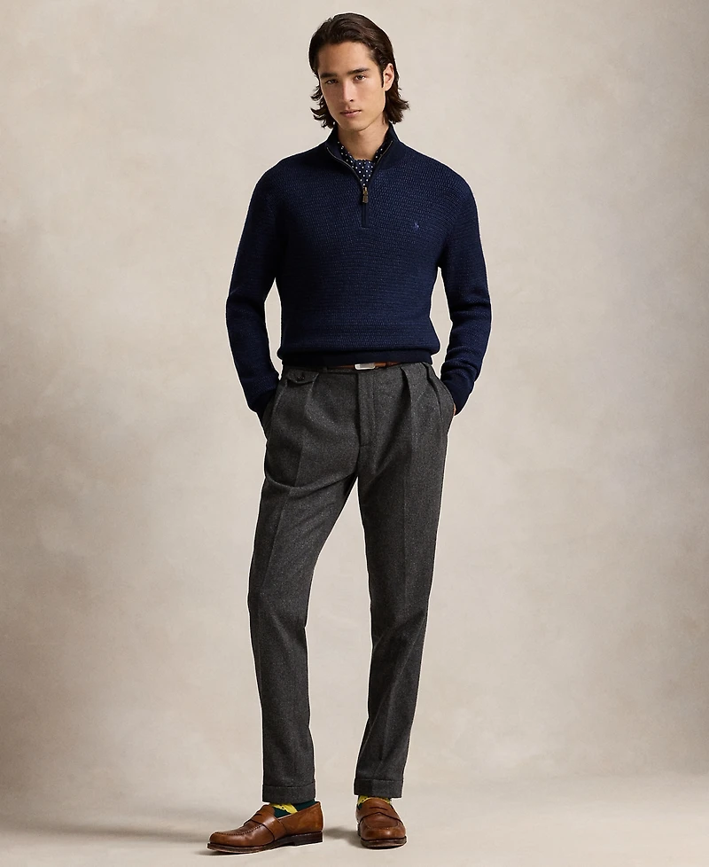 Polo Ralph Lauren Men's Washable Wool Quarter-Zip Sweater
