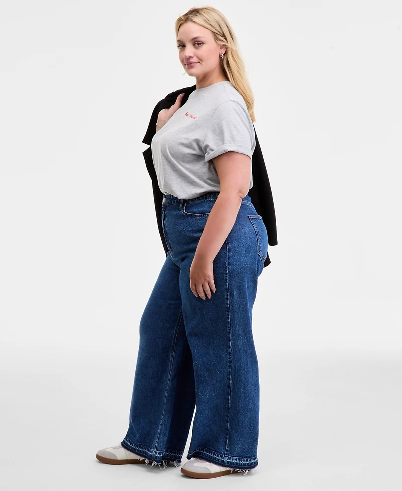 On 34th Trendy Plus High-Rise Wide-Leg Jeans, Macy's Exclusive