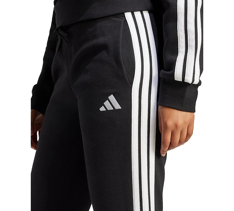 adidas Women's Essentials Three Stripes Fleece Slim Pants