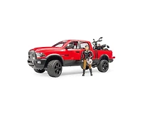 Bruder 1/16 Ram 2500 Power Wagon with Ducati Scrambler Desert Sled and Driver Vehicles Toy 02502