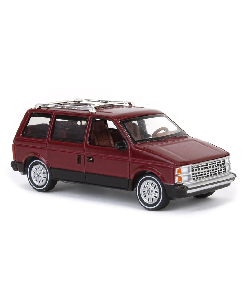 1/64 Auto World 1985 Dodge Caravan, Crimson Red Mighty Minivans
