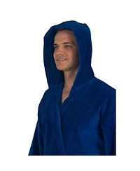 Alpine Swiss Men's Dane Hooded Bathrobe Cotton Terry Cloth Luxury Hotel Spa Robe