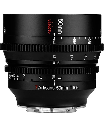 7artisans Photoelectric 50mm T1.05 Vision Cine Lens for Fujifilm X, Black
