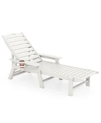 Gymax Patio Chaise Lounge Chair Hdpe Recliner W 4 Position Backrest Outdoor