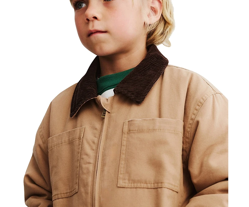 Cotton On Boys Little/Big Cooper Cord Anorak Jacket