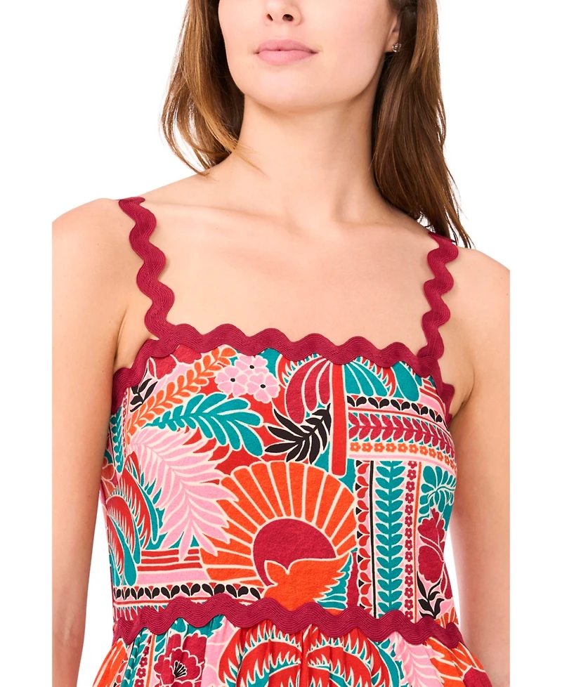 Msk Petite Sleeveless Square-Neck Maxi Dress