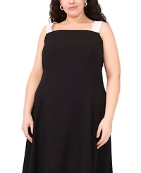 Msk Plus Sleeveless Square-Neck Midi Dress
