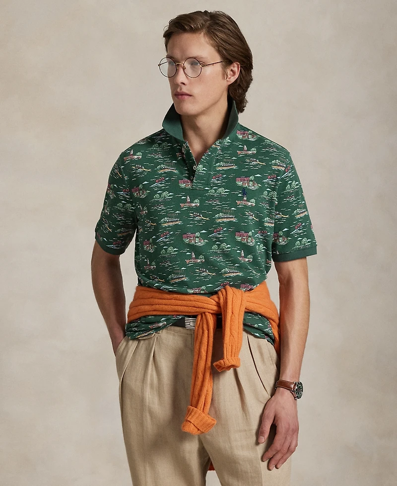 Polo Ralph Lauren Men's Classic-Fit Scenic-Print Mesh Shirt