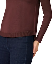 Melissa Paige Women's Petite Boat Neck Long-Sleeve Sweater