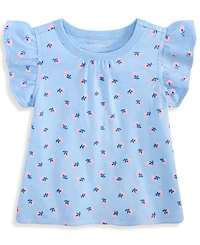First Impressions Baby Girls Flutter Sleeve 3-24 Month Floral T-Shirt, Exclusively at Macy's
