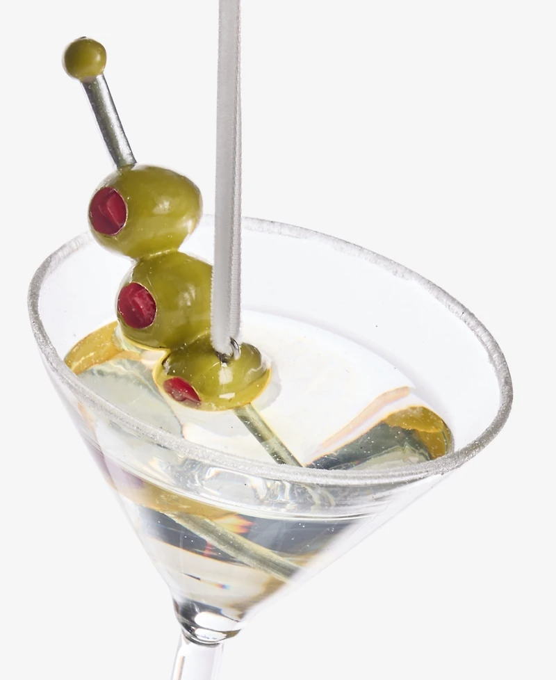 Holiday Lane Spirits Glass Martini Ornament, Macy's Exclusive