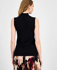 Anne Klein Women's Sleeveless Mock-Neck Sweater