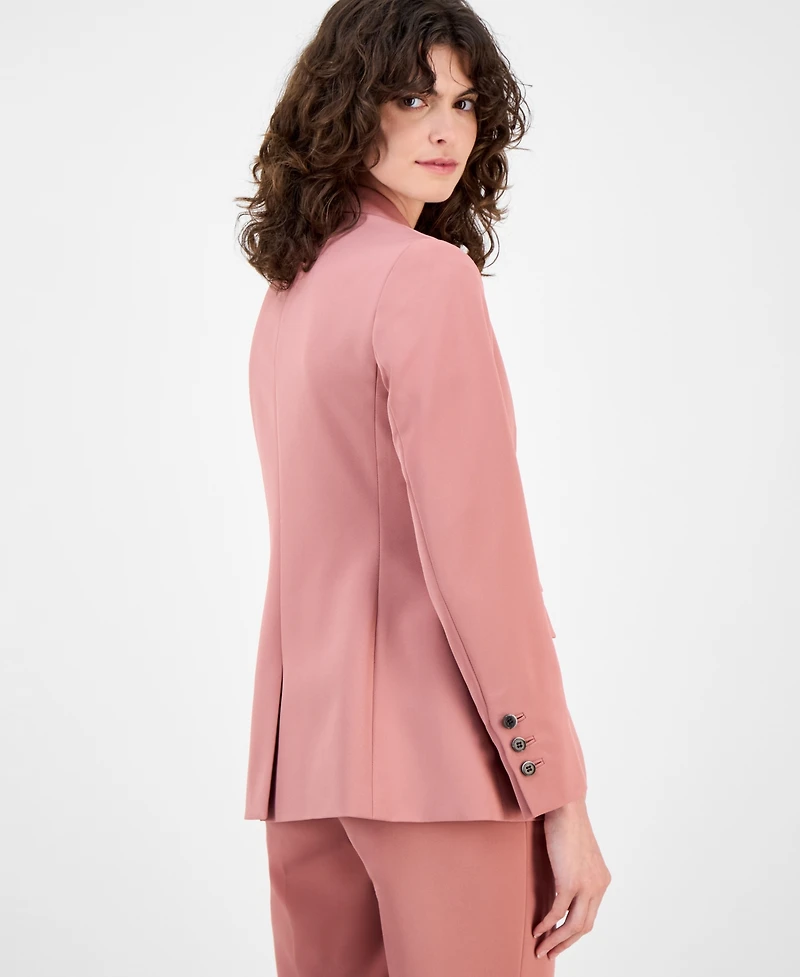 Anne Klein Women's Triple-Pocket Single-Button Stretch Twill Jacket