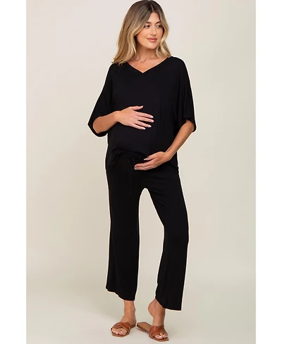 Pinkblush Maternity Black Cropped Pant Set