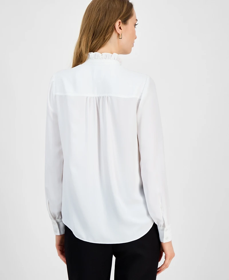 Anne Klein Women's Ruffled Long-Sleeve Blouse