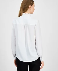 Anne Klein Women's Ruffled Long-Sleeve Blouse