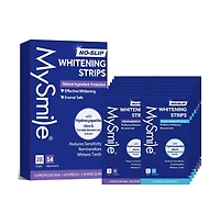 MySmile Teeth Whitening Strips, Hydroxyapatite-Infuse Strips, Non-Sensitive Teeth Whitening with Natural Ingredients, Enamel-Safe, Non-Slip (14 Sets)