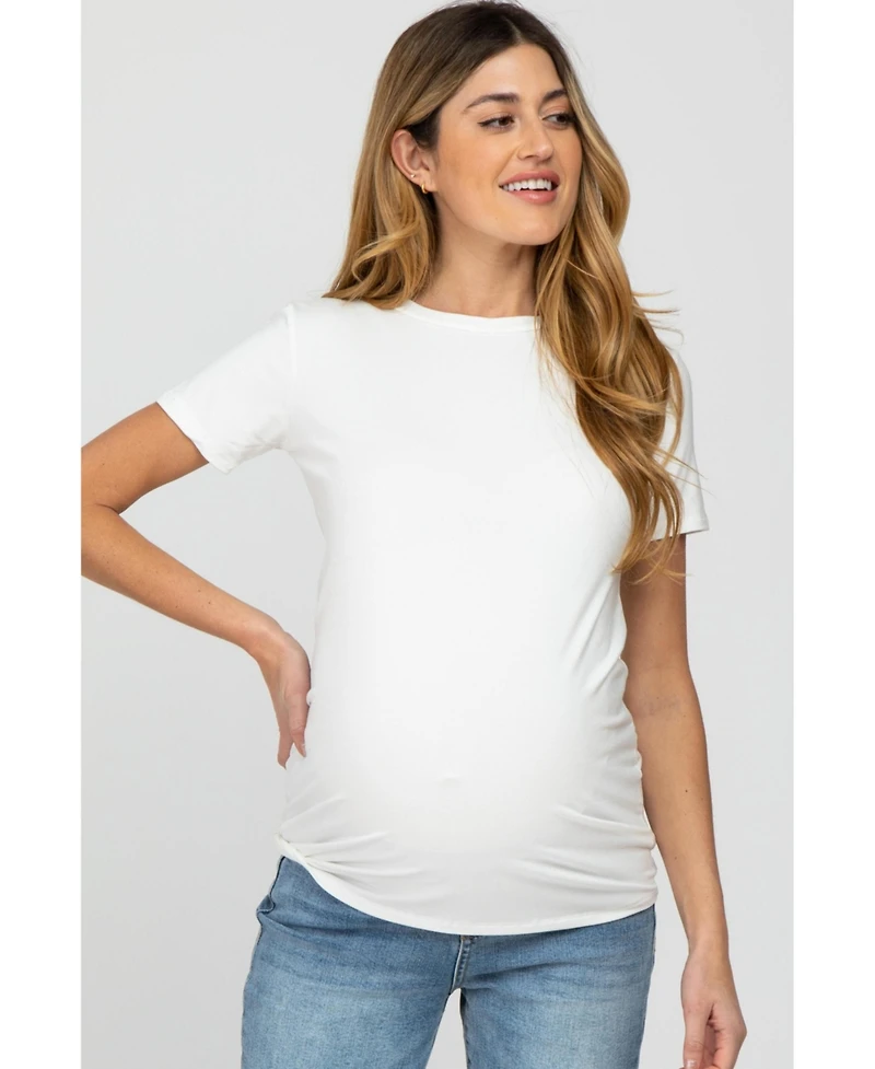 Pinkblush Maternity Blue Basic Short Sleeve Top