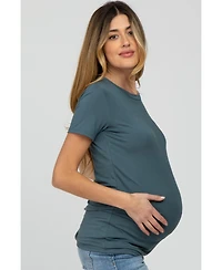 Pinkblush Maternity Blue Basic Short Sleeve Top