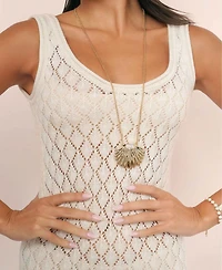 Ettika Scallop Crystal Necklace