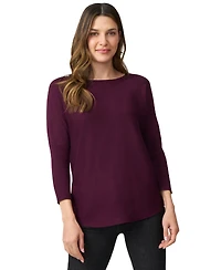 Melissa Paige Petite Diamond-Knit Dolman-Sleeve Sweater