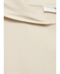 Mango Women's Ribbed Knit Hoodie Sweatshirt