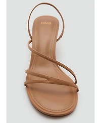 Mango Women's Animal Print Strap Heel Sandals