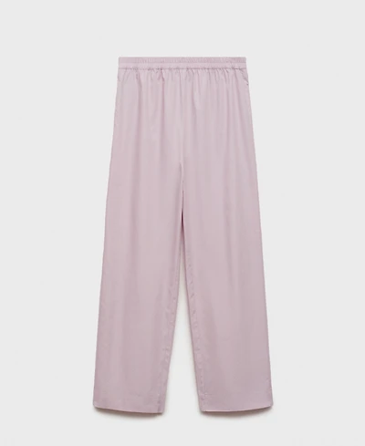 Mango Women's Garment Washed Cotton Pajama Pants