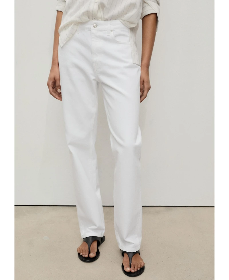 Mango Women's Mid-Rise Straight Jeans