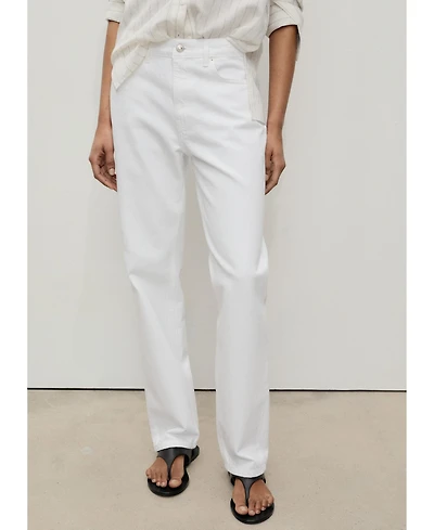 Mango Women's Mid-Rise Straight Jeans