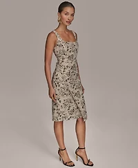 Donna Karan New York Women's Sleeveless Jacquard Sheath Dress