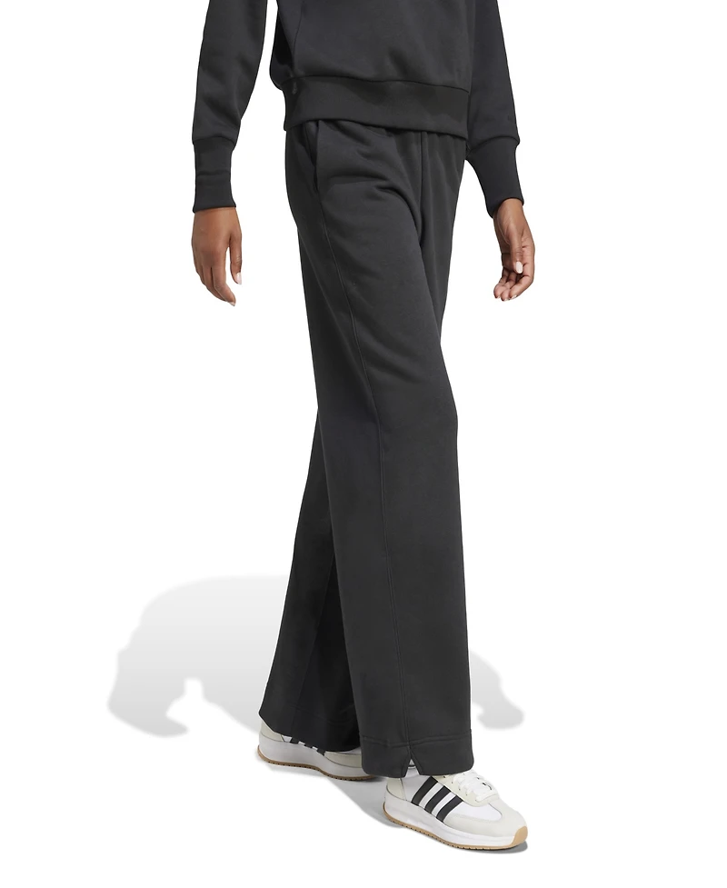 adidas Women's All Szn Fleece Loose Wide-Leg Pants