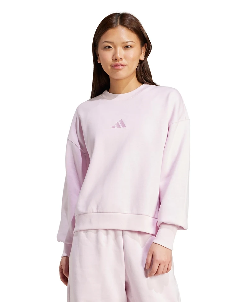 adidas Women's All Fleece Loose Crew Neck Sweatshirt