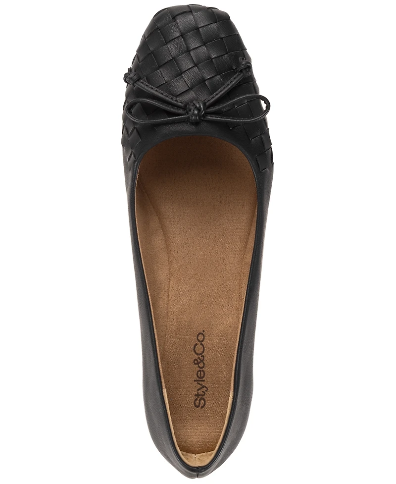 Style & Co Women's Baileyy Woven Snip Toe Ballet Flats, Exclusively at Macy's