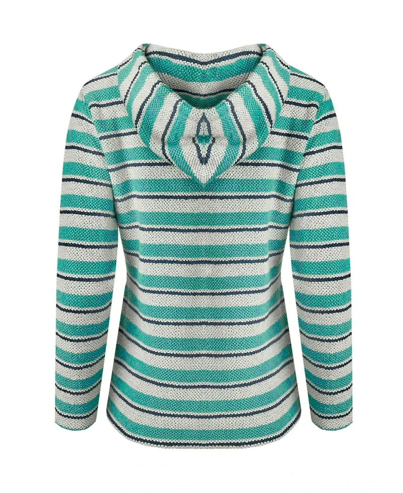 Weird Fish Women's Ally 1/4 Zip Stripe Hoodie