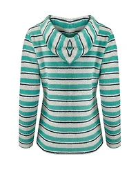 Weird Fish Women's Ally 1/4 Zip Stripe Hoodie