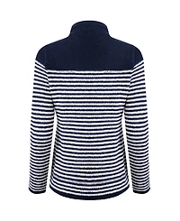 Weird Fish Women's Juliet 1/4 Zip Stripe Macaroni