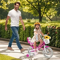 Kids Bicycle with Training Wheels and Front and Rear Brake System