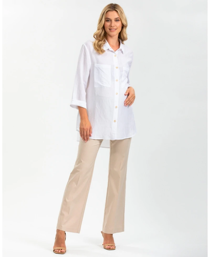Pietro Brunelli Maternity Pull-On Flare Stretch Pants