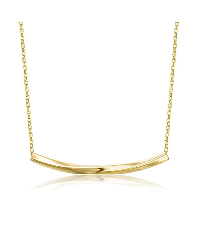 14K Gold Plated Sleek Bar Necklace